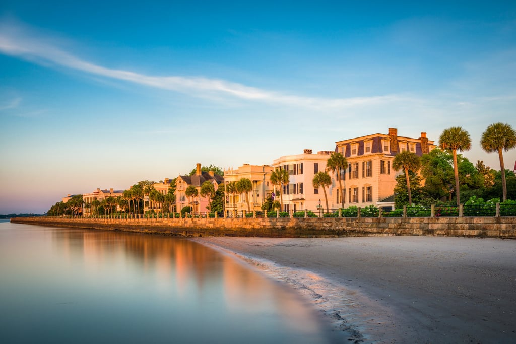Charleston, South Carolina, USA homes along The Battery.