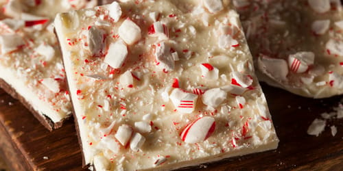 Homemade Holiday Peppermint Bark with White and Dark Chocolate
